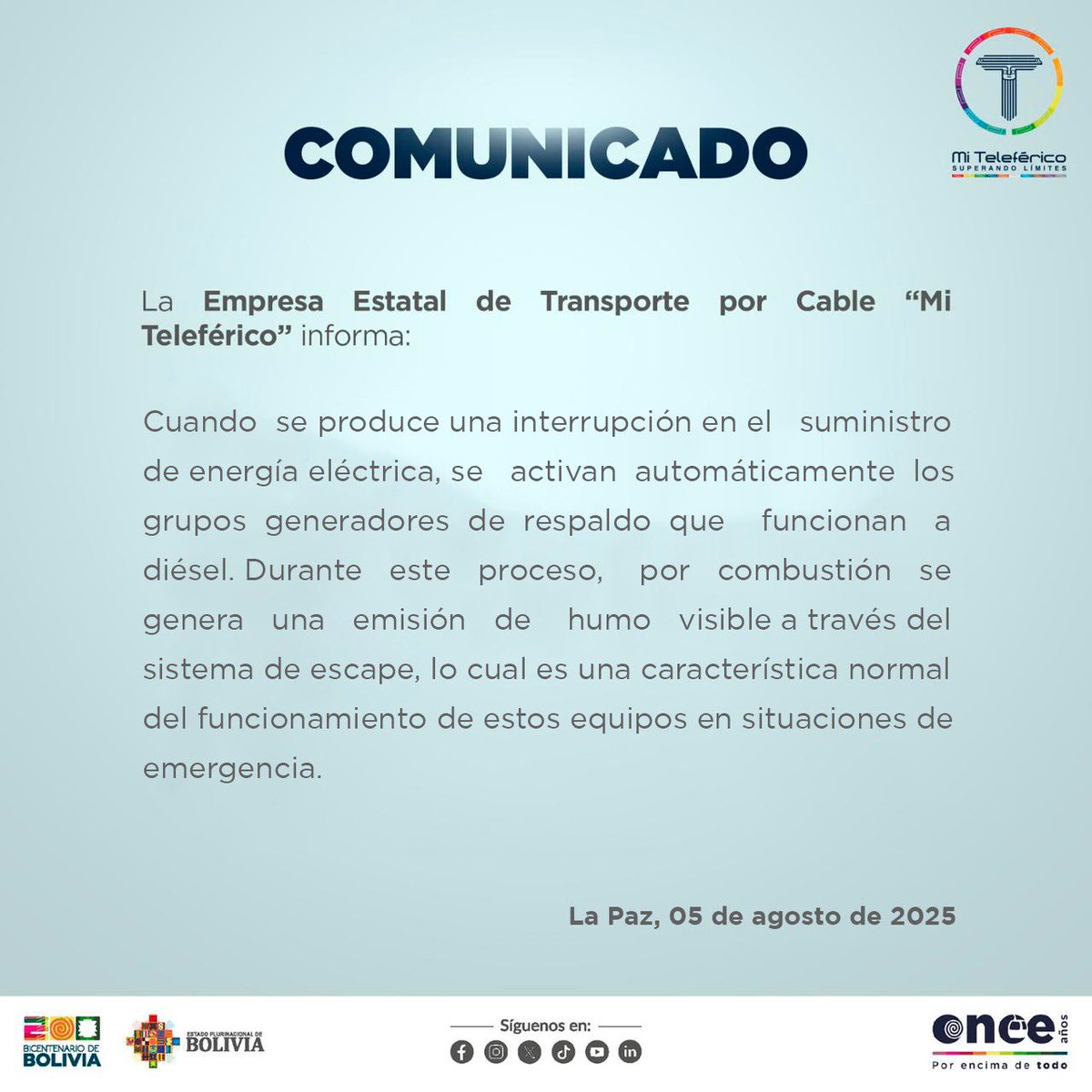 #Comunicado