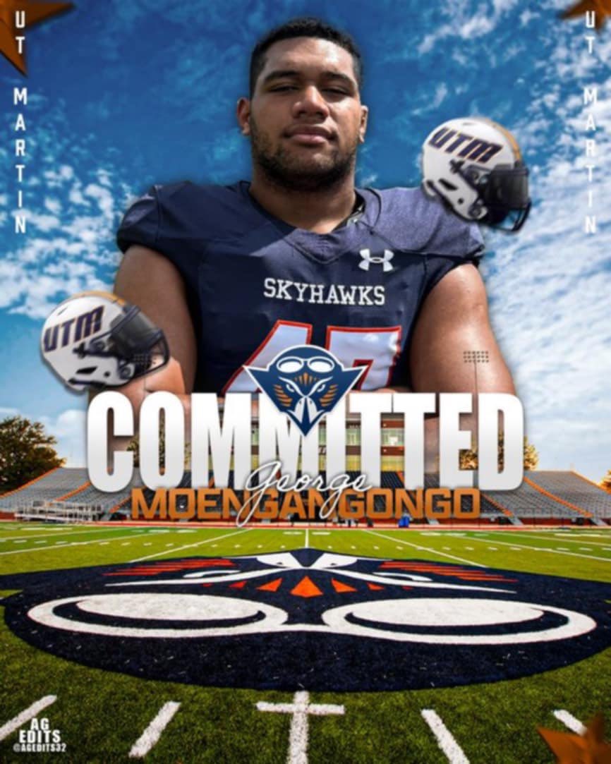 Siaosi (George) Moengangongo🇹🇴 (@siaosisan) on Twitter photo AG2G Excited to announce that I’m committing to <a href="/UTM_FOOTBALL/">UT Martin Football</a> Big thanks to <a href="/CoachRudyG/">Coach Rudy Griffin</a> & head <a href="/Coach_JSimpson/">Jason Simpson</a> & the entire Skyhawk family for this amazing opportunity #Goskyhawks <a href="/ByronNelsonFB/">Byron Nelson Football</a> <a href="/BrandonHuffman/">Brandon Huffman</a> <a href="/PrepRedzoneTX/">Prep Redzone Texas</a> <a href="/TFloss32/">Todd Glawson</a> AG2G Excited to announce that I’m committing to <a href="/UTM_FOOTBALL/">UT Martin Football</a> Big thanks to <a href="/CoachRudyG/">Coach Rudy Griffin</a> & head <a href="/Coach_JSimpson/">Jason Simpson</a> & the entire Skyhawk family for this amazing opportunity #Goskyhawks <a href="/ByronNelsonFB/">Byron Nelson Football</a> <a href="/BrandonHuffman/">Brandon Huffman</a> <a href="/PrepRedzoneTX/">Prep Redzone Texas</a> <a href="/TFloss32/">Todd Glawson</a>