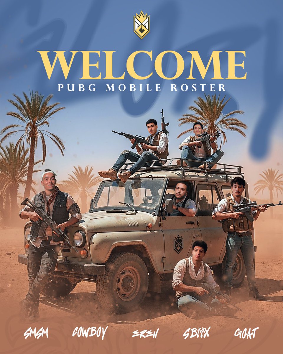 The drop zone is set and our new squad is ready to loot and shoot! 🚁🔥

Say hello to the new faces dominating the battlegrounds for us in PUBG mobile:
SMSM
COWBOY
EREN
SBIIX
GOAT

They're geared up and ready to make a run for the final circle. Let's get this W! 🏆💯