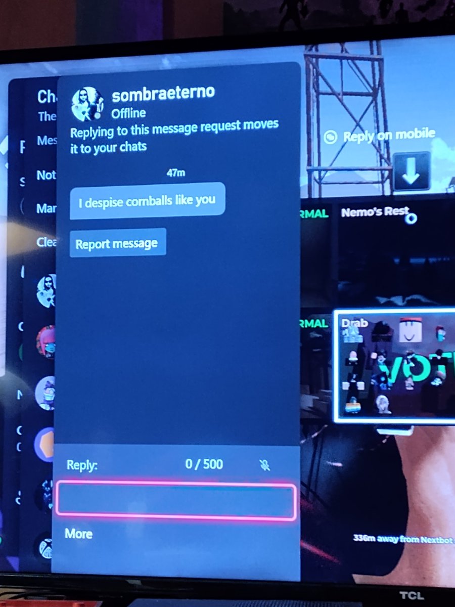 KingHoboThe3rd's tweet photo. @Voidsharpness Even Jesus himself hates me (this is a real message I got 😭😭) https://t.co/VqUDZuuU23