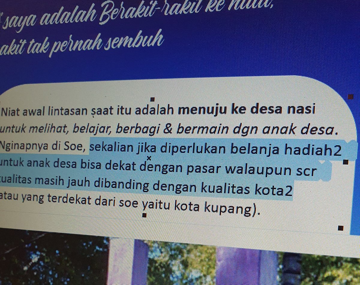 PrimaPrisma's tweet image. Kesamaan suara desa jauh di we hgg sota, miangas hgg rote adalah "berakit-rakit ke hulu = sakit yg ngk sembuh2"

Jikapun ada desa jauh yg warganya 'sembuh' dr penindasan negara, itu hny desa pencitraan media+korban statistik, ngbacot hilirisasi nyatanya pencuri

yup, serusak itu