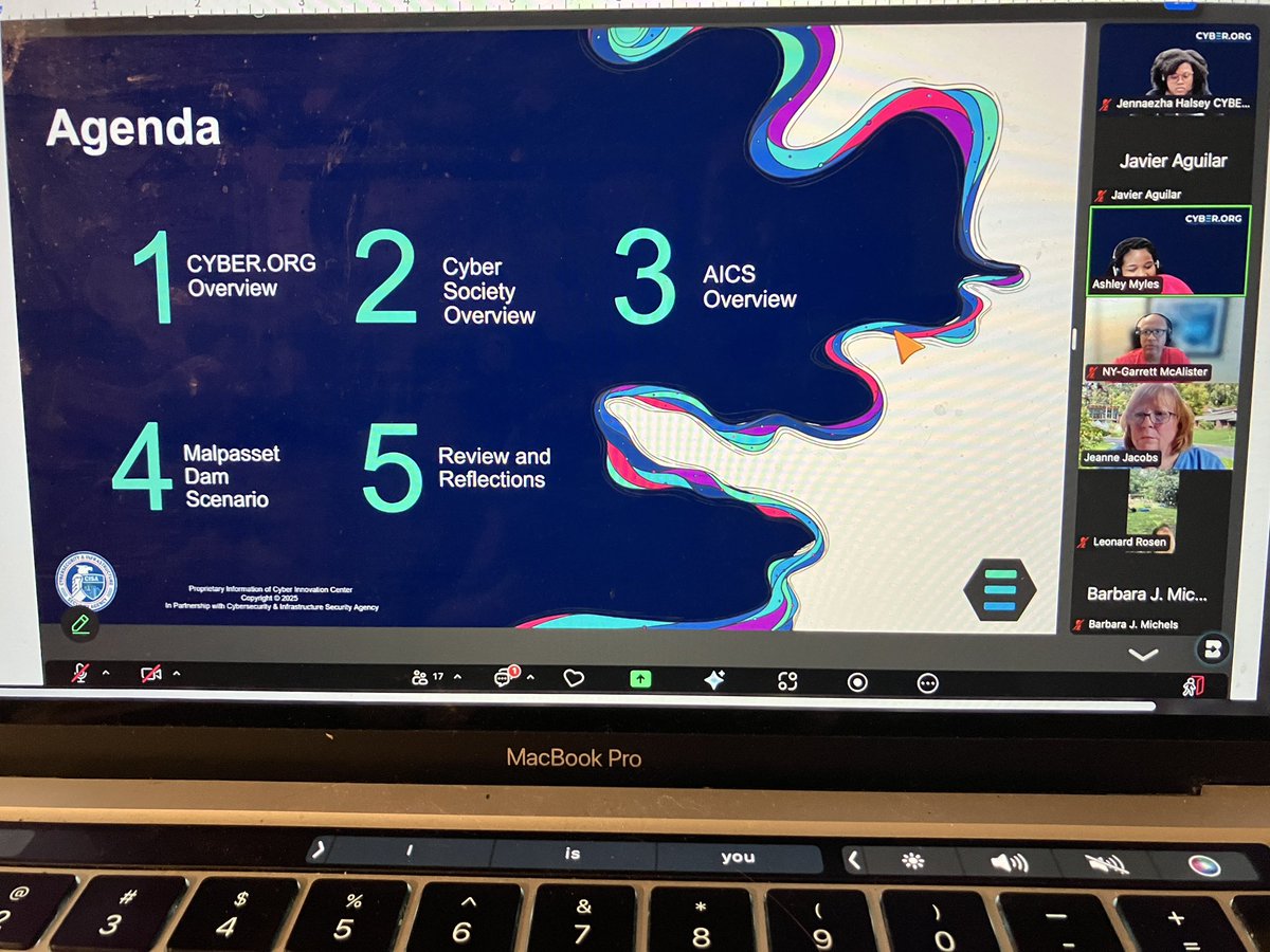 javierfaguilar's tweet photo. Happy to attend Tabletop cyber scenarios Webinar today w Ashley &amp; Jennaezha thank you to all
@cyber_dot_org team for continuing supporting educators &amp; students w gratitude @efwmaschool @dfwcsta @javierfaguilar #learning #confidence #creativity #ITeachCS #ITeachCybersecurity https://t.co/M49PzmBLRl