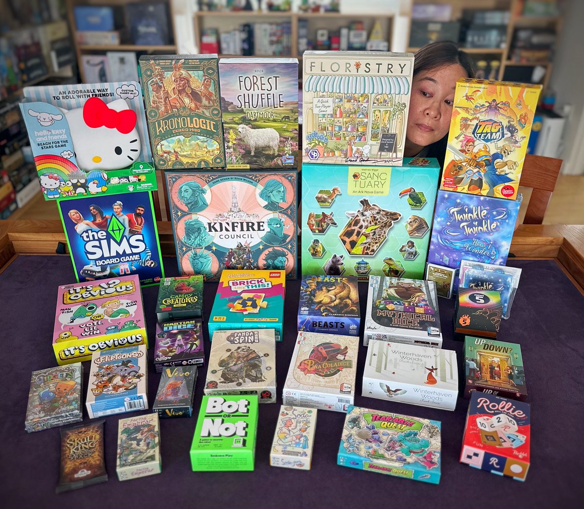Going Analog (@goinganalogshow) on Twitter photo Obligatory #gencon2025 haul photo. A little lighter than previous years’ due to <a href="/chrispyha/">Christina Ha</a> being cheap (one fewer suitcase = lower airline fees). 💸
Many of these games were provided by publishers — we’ll disclose them on any follow-up coverage on goinganalogshow.com! Obligatory #gencon2025 haul photo. A little lighter than previous years’ due to <a href="/chrispyha/">Christina Ha</a> being cheap (one fewer suitcase = lower airline fees). 💸
Many of these games were provided by publishers — we’ll disclose them on any follow-up coverage on goinganalogshow.com!