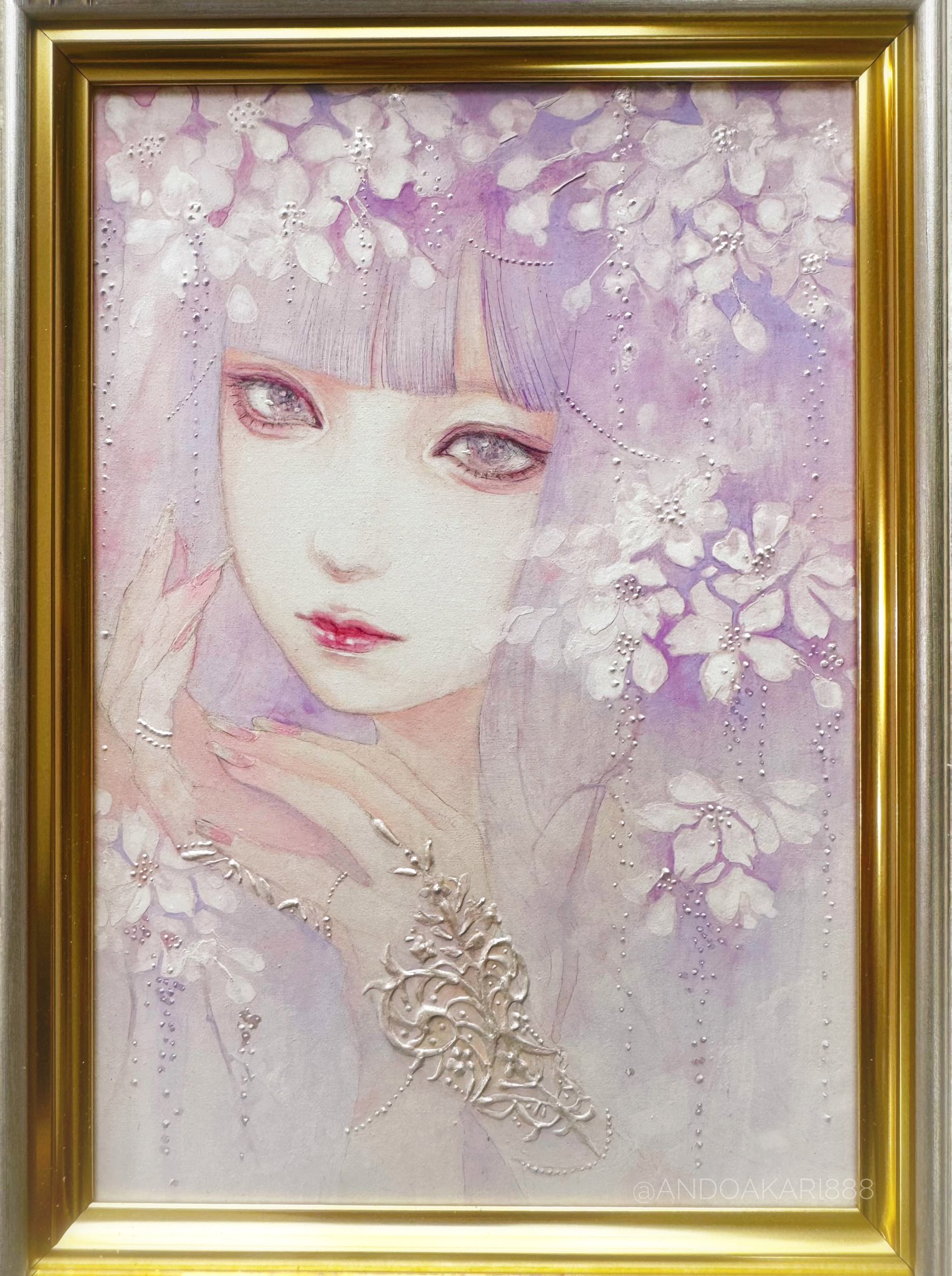 絵画　油彩肉筆画　安藤みくに『乙女狂想3』SMサイズ　個展作品 絵画 油彩肉筆画 安藤みくに『乙女狂想3』SMサイズ 個展作品