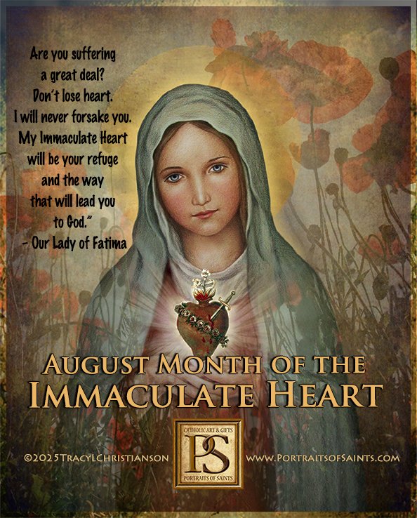 The Month of the Immaculate Heart of Mary
“Go to Mary and sing her praises and you will be enlightened. For it is through her, that the true Light shines on the sea of this life.” -St. Ildephonsus