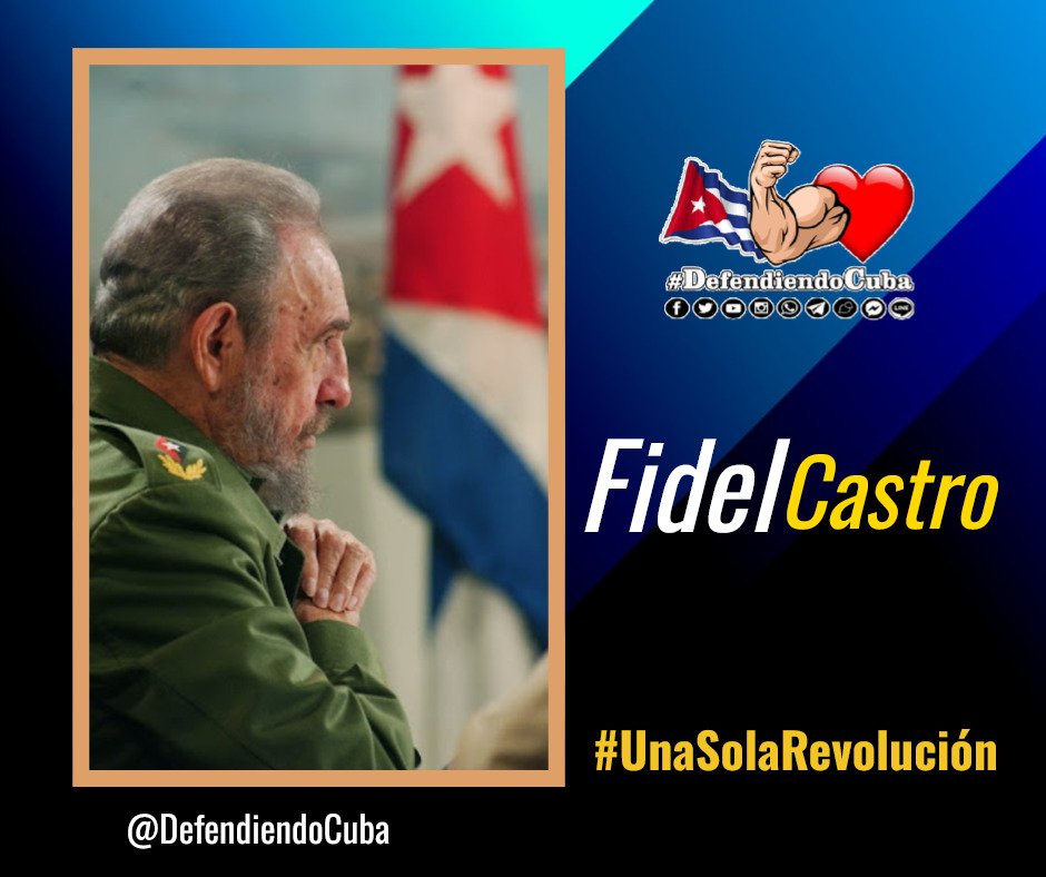 #FidelPorSiempre: "La organización de vanguardia es fundamental. ¿Saben ustedes lo que le da seguridad a la Revolución? El Partido. ¿Saben ustedes lo que le da vida a la Revolución. El Partido. Sin el partido no podría existir la Revolución.”

#100AñosConFidel 
#DefendiendoCuba🇨🇺