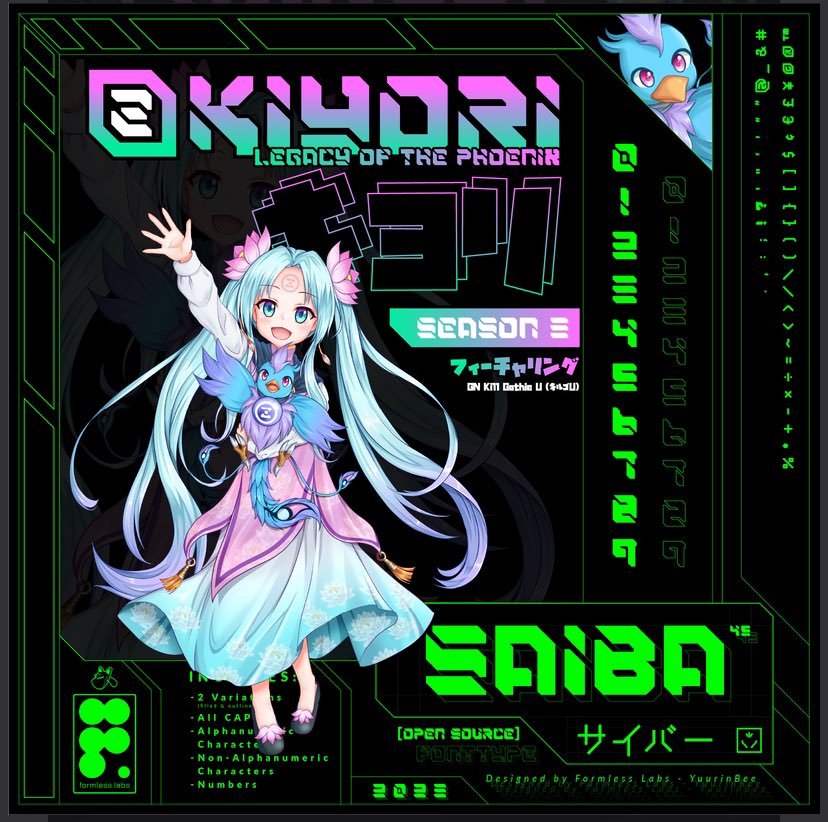Just saw my first open-source cyberpunk font type had over 20,000 downloads on 1001fonts.com and more combined with other sources!

Permissionless Design:
github.com/YuurinBee/SAIB…