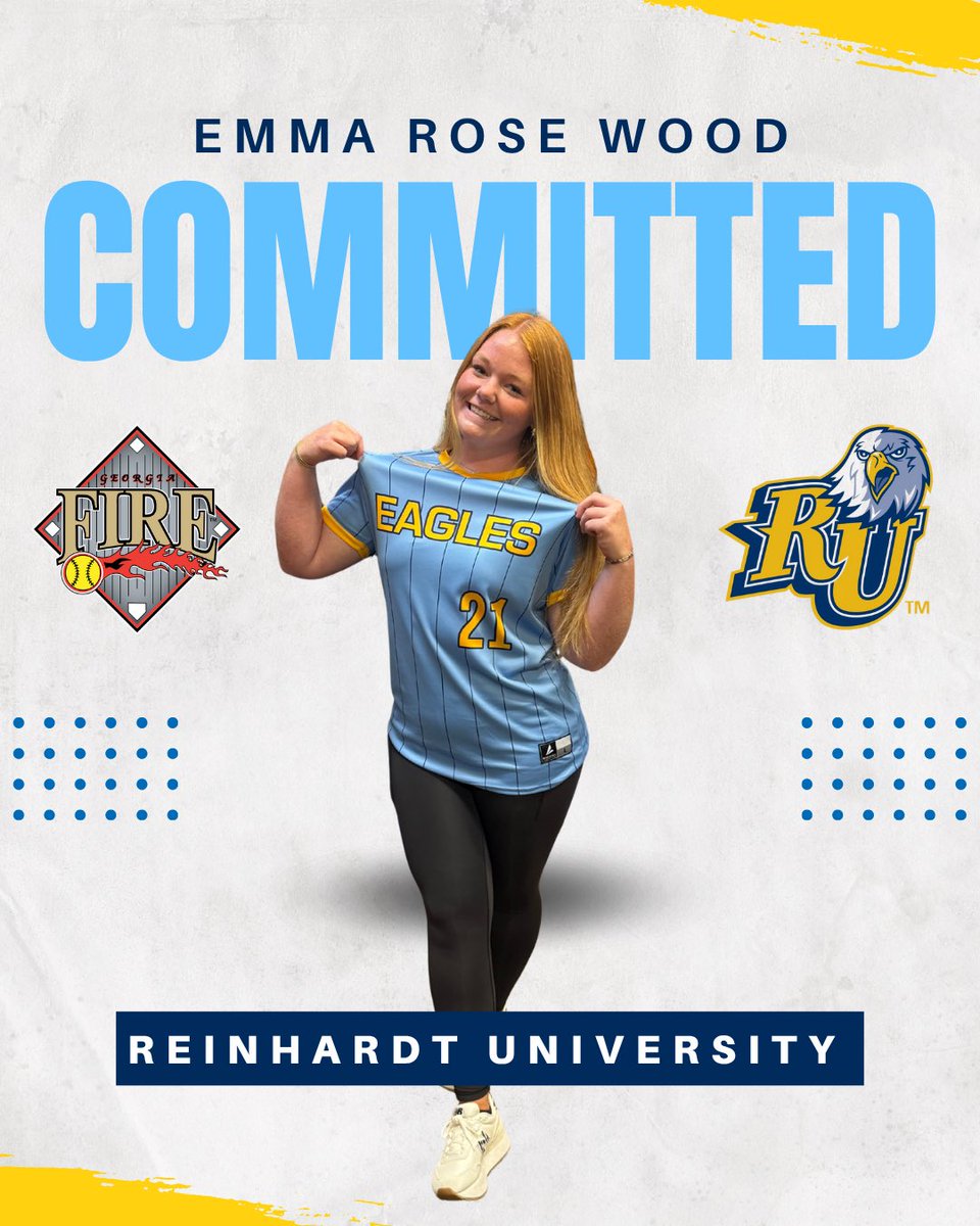 Georgia Fire Gold 09 (@gafiregold09) on Twitter photo ‼️COMMITMENT ALERT‼️
Congrats to our own #33, <a href="/EmmaWood2027/">Emma Rose Wood 2027</a>, who has found her future home at Reinhardt University Athletics! We are SO PROUD of the work you continue to put in, the energy that you bring, & the person that you are!
GO FIRE 🔥 & GO EAGLES 💙💛
<a href="/RUcoachMatt/">Matt Wright</a> ‼️COMMITMENT ALERT‼️
Congrats to our own #33, <a href="/EmmaWood2027/">Emma Rose Wood 2027</a>, who has found her future home at Reinhardt University Athletics! We are SO PROUD of the work you continue to put in, the energy that you bring, & the person that you are!
GO FIRE 🔥 & GO EAGLES 💙💛
<a href="/RUcoachMatt/">Matt Wright</a>
