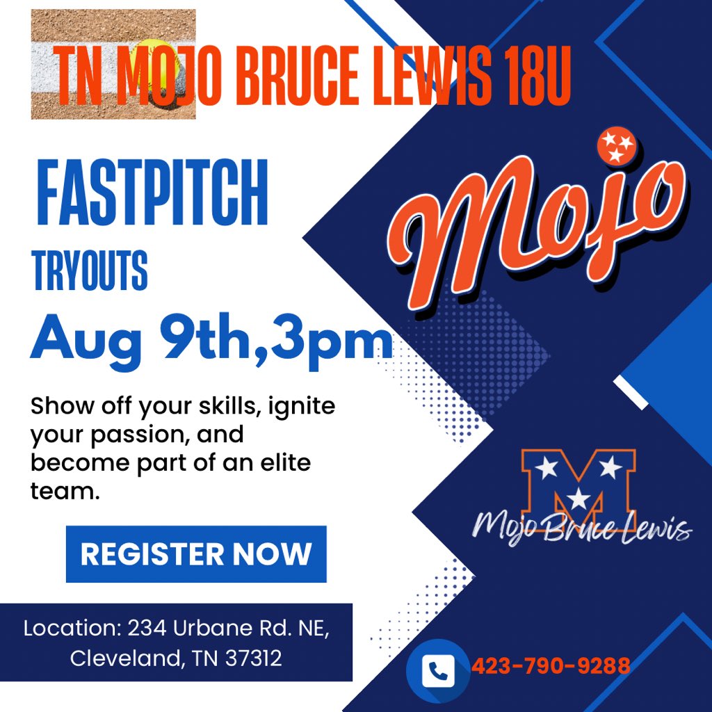 Mojo Coach Wade (@mojowade07) on Twitter photo If you are looking to be part of a team that works for you, and is looking for Team Members to support the Team efforts...register for tryouts with this link: forms.gle/MLHqepQvZRdHDu…
Spots will fill up fast, don't miss out. Aug 9th at 3pm. <a href="/CoachBruceMojo/">Bruce Lewis</a> <a href="/TNMojo07/">Mojo Bruce Lewis</a> If you are looking to be part of a team that works for you, and is looking for Team Members to support the Team efforts...register for tryouts with this link: forms.gle/MLHqepQvZRdHDu…
Spots will fill up fast, don't miss out. Aug 9th at 3pm. <a href="/CoachBruceMojo/">Bruce Lewis</a> <a href="/TNMojo07/">Mojo Bruce Lewis</a>