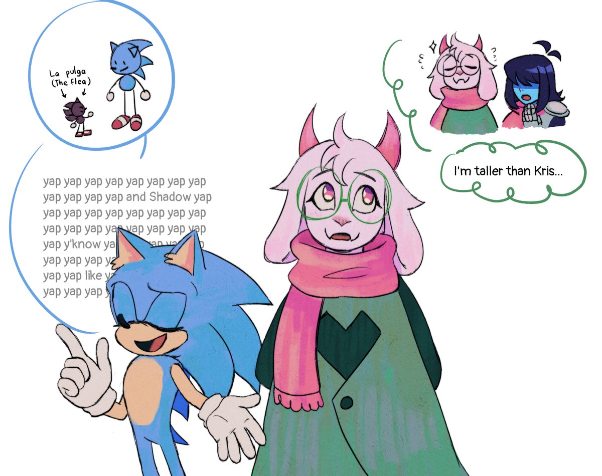 This whole thing is just for them to interact sorry (1/2)⬇️ #DELTARUNE #SonicTheHedgehog