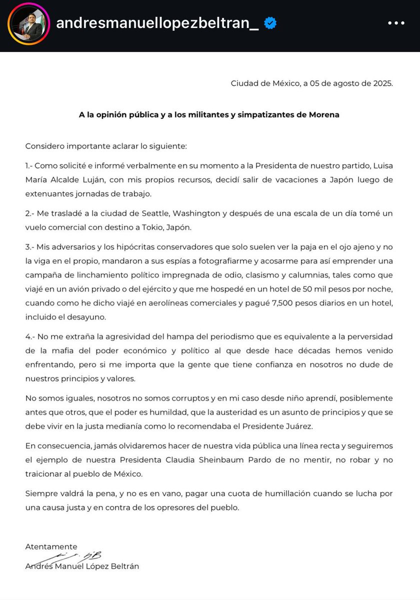 Dice Andy que debido a las extenuantes horas de trabajo se fue de vacaciones a Japón pagando $7,500 por noche. En la justa medianía, como dijo Juárez.

Debe haber por ahí más de un obrero con extenuantes horas de trabajo en sus espaldas. Recomiéndales tu hotel de Japón, imbécil.