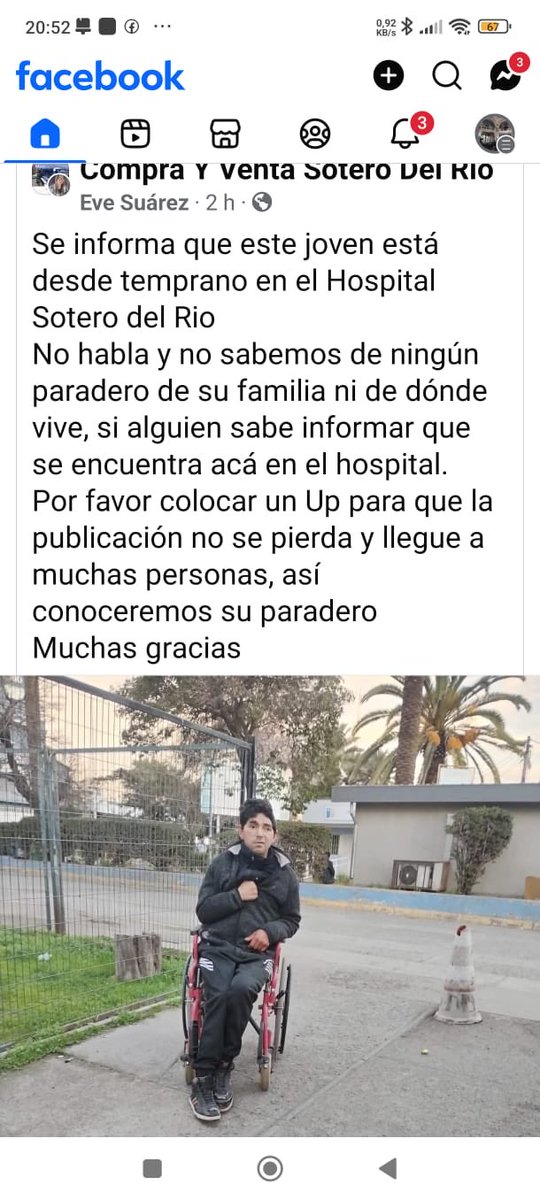 Gloria Baettig (@gloriabaettig) on Twitter photo 🆘🆘🆘
#HospitalSoteroDel Río avisan que está desde la mañana en ese lugar <a href="/Carabdechile/">Carabineros de Chile</a> 👇 🆘🆘🆘
#HospitalSoteroDel Río avisan que está desde la mañana en ese lugar <a href="/Carabdechile/">Carabineros de Chile</a> 👇