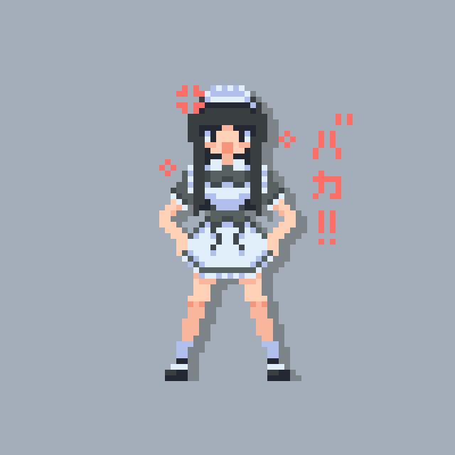 まことさんは怒っている！

#pixelart #ドット絵