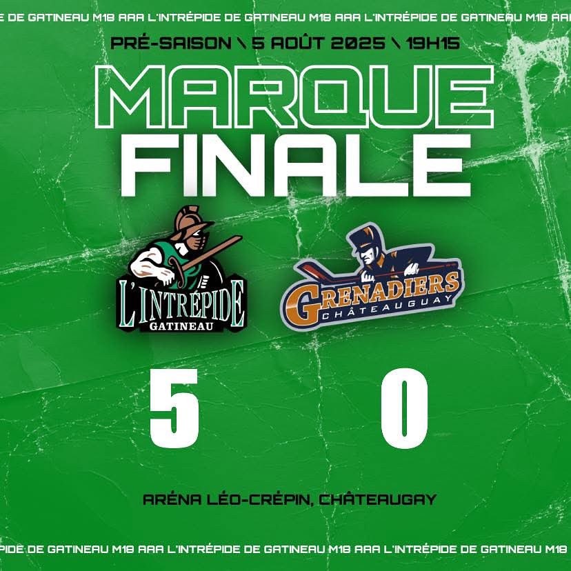 Une victoire par blanchissage face aux Grenadiers pour débuter le calendrier pré-saison!

#intrépidehockey | #jesuisintrépide