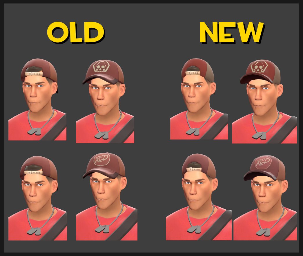 The Team Cap has been updated significantly in today's #TF2 patch! Here is a before/after image of the changes.