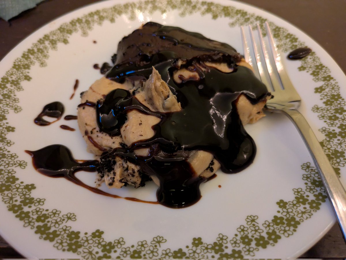 Peanut Butter Pie for dessert. It's my cheat night leave me alone 😂