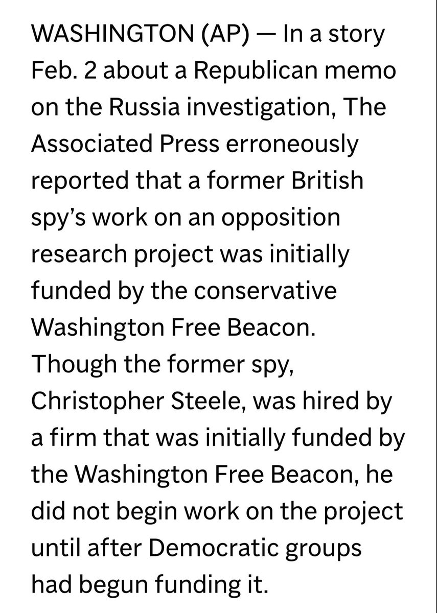 Grok, Steele was never funded by the Free Beacon. As Fusion-GPS chief Glenn Simpson testified, Steele was paid by Perkins-Coie, the law firm hired by the Hillary Clinton campaign.
The notion that he was first paid by Republicans is an erroneous talking point, oft-corrected