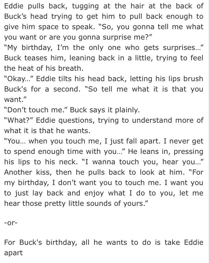 Cassie 💛🐝 (@buckleys_girl) on Twitter photo Title: Tear You Apart (Like a Birthday Present)
Status: Complete
⭐️Birthday gift for <a href="/buddie332/">Bea🩷💜💙🐝 WRITING ERA</a>
⭐️One Shot
⭐️Service top Buck
⭐️Multiple orgasms
⭐️Birthday sex!
⭐️Established relationship
⭐️13.1k words
🔗 archiveofourown.org/works/68760841 Title: Tear You Apart (Like a Birthday Present)
Status: Complete
⭐️Birthday gift for <a href="/buddie332/">Bea🩷💜💙🐝 WRITING ERA</a>
⭐️One Shot
⭐️Service top Buck
⭐️Multiple orgasms
⭐️Birthday sex!
⭐️Established relationship
⭐️13.1k words
🔗 archiveofourown.org/works/68760841