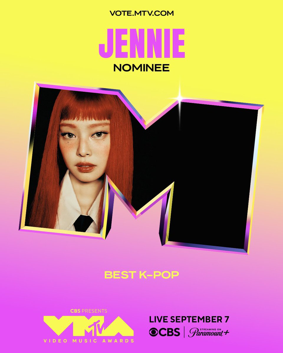 Jennie_HQ's tweet image. Congrats JENNIE on being nominated for Best K-Pop at the VMAs 💖
🔗 Vote here: vote.mtv.com