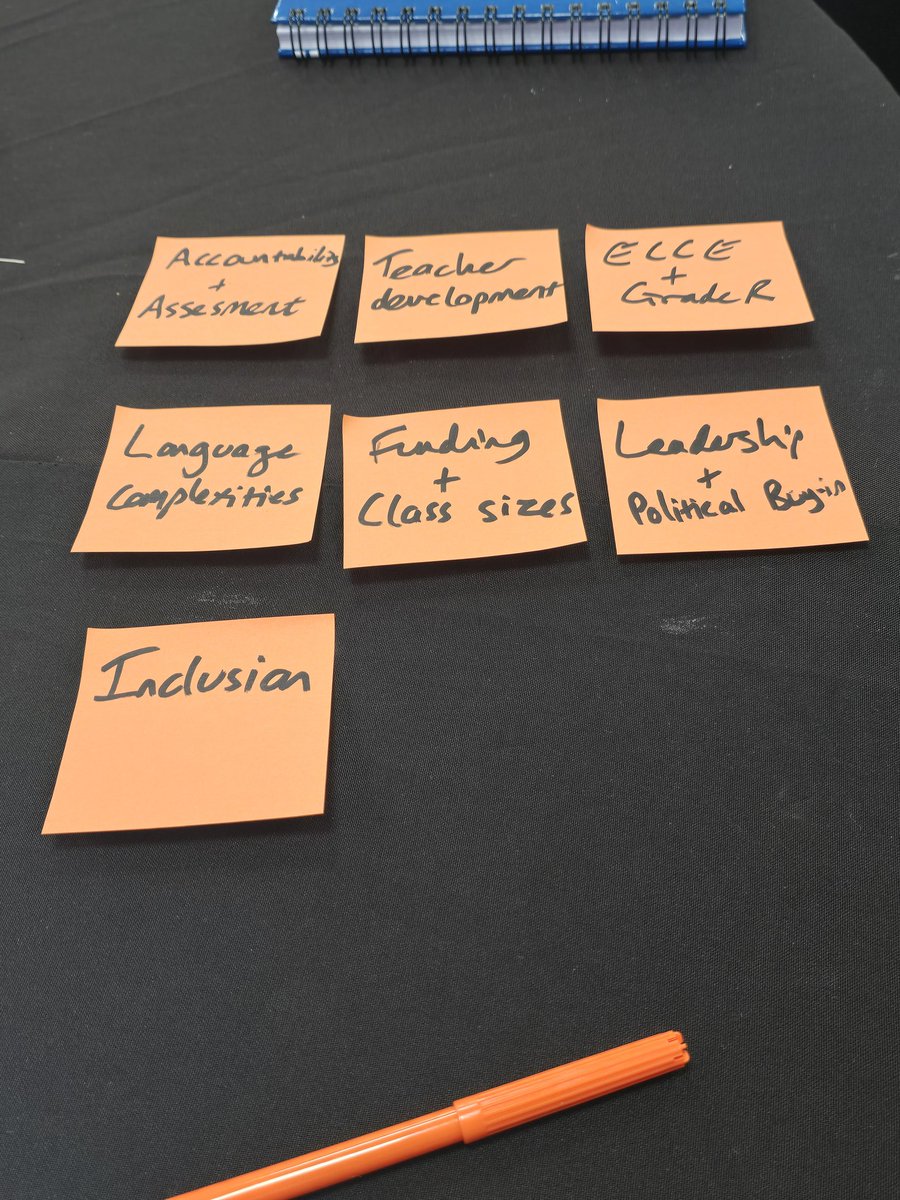 KarenR_Dudley18's tweet photo. Group Discussions using CANVAS to identify:
1. Challenges
2. Priorities
#ImprovingLearningOutcomes
¤ Curriculum
¤ Assessment
¤ Political Will & Leadership
@WCEDnews @almaret_toit @teachingconnect https://t.co/GLI5eBYAeP
