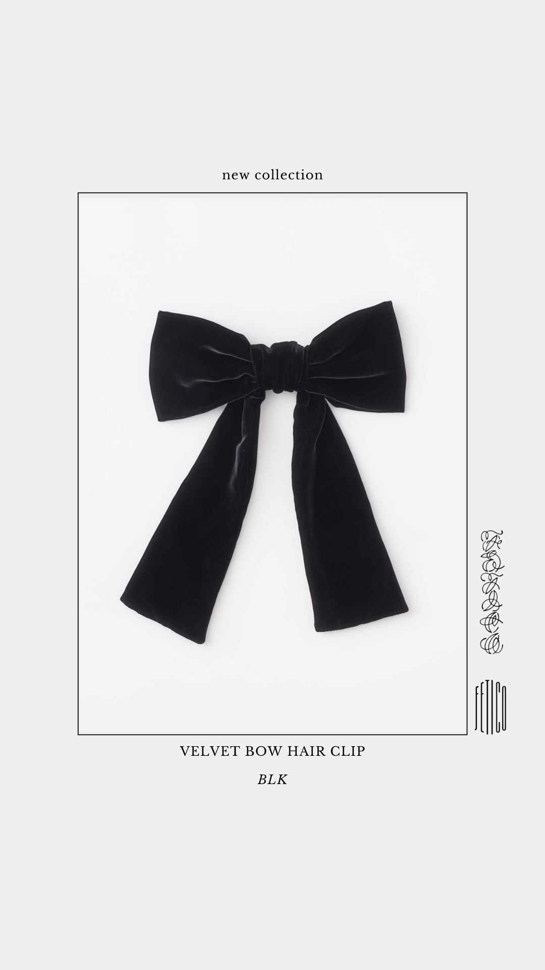 ヘアアクセサリー FETICO VELVET LONG BOW HAIR CLIP black THE TOKYO on X: 