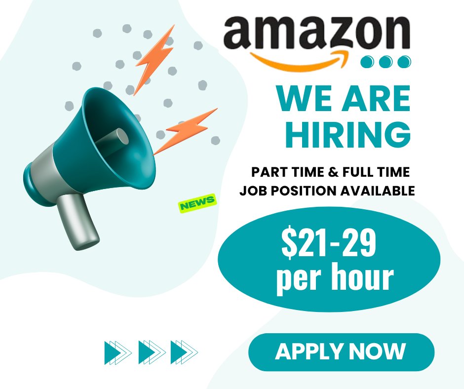 Abrown8586's tweet photo. AMAZON is hiring now-2025. We urgently need some manpower who can work part time and full time. Great pay salary per hour. More details👇https://t.co/DeXfljpAv3

https://t.co/csKri1vYcK

#Jobs #JobSeekersSA #jobswithrg #Job #JoburgUpdates #jobsearch https://t.co/M7ROJPEOre