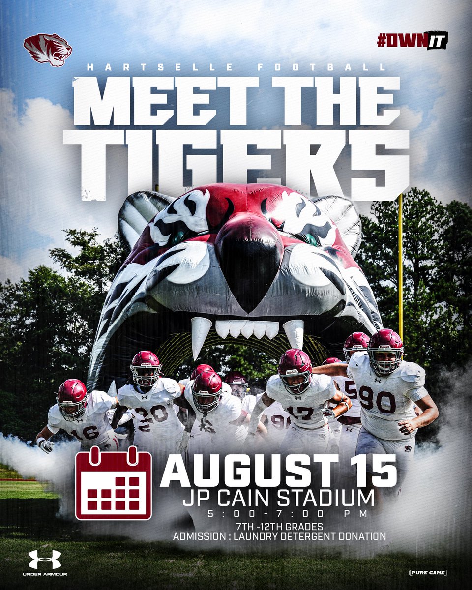 Next Friday! Bring laundry detergent and meet the Tigers! #OwnIt