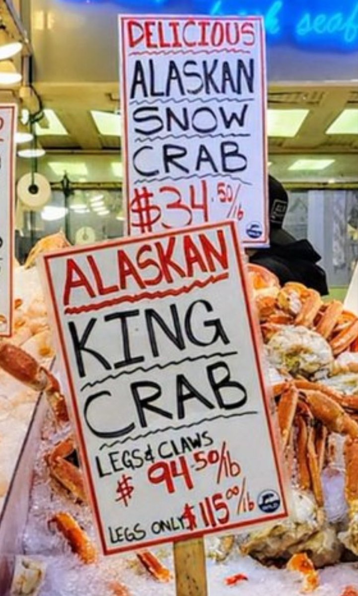 The tariffs Trump put into place with Alaska is k*lling the crab industry!!!! 

$115/lb crab legs!