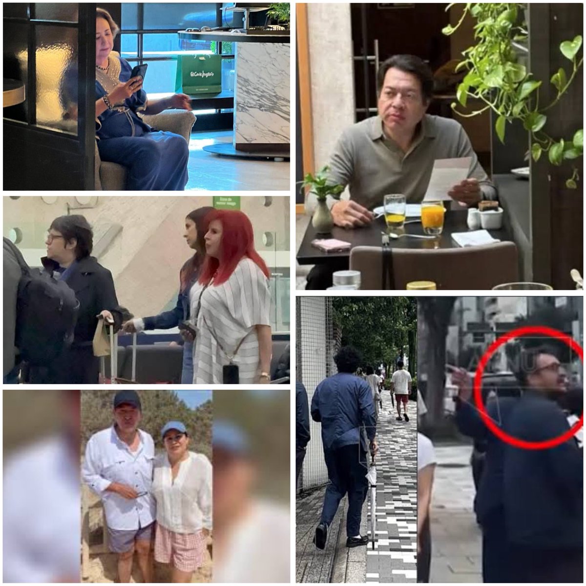 Viajes de la T de 4ta. en los días recientes:

Layda Sansores: Ámsterdam 🇳🇱 
Yasmín Esquivel: Madrid 🇪🇸 
Mario Delgado: Portugal 🇵🇹 
“Andy”: Japón 🇯🇵 
Ricardo Monreal: España 🇪🇸 

¿Y a Cuba, Venezuela y a CHSPM pa' cuándo?