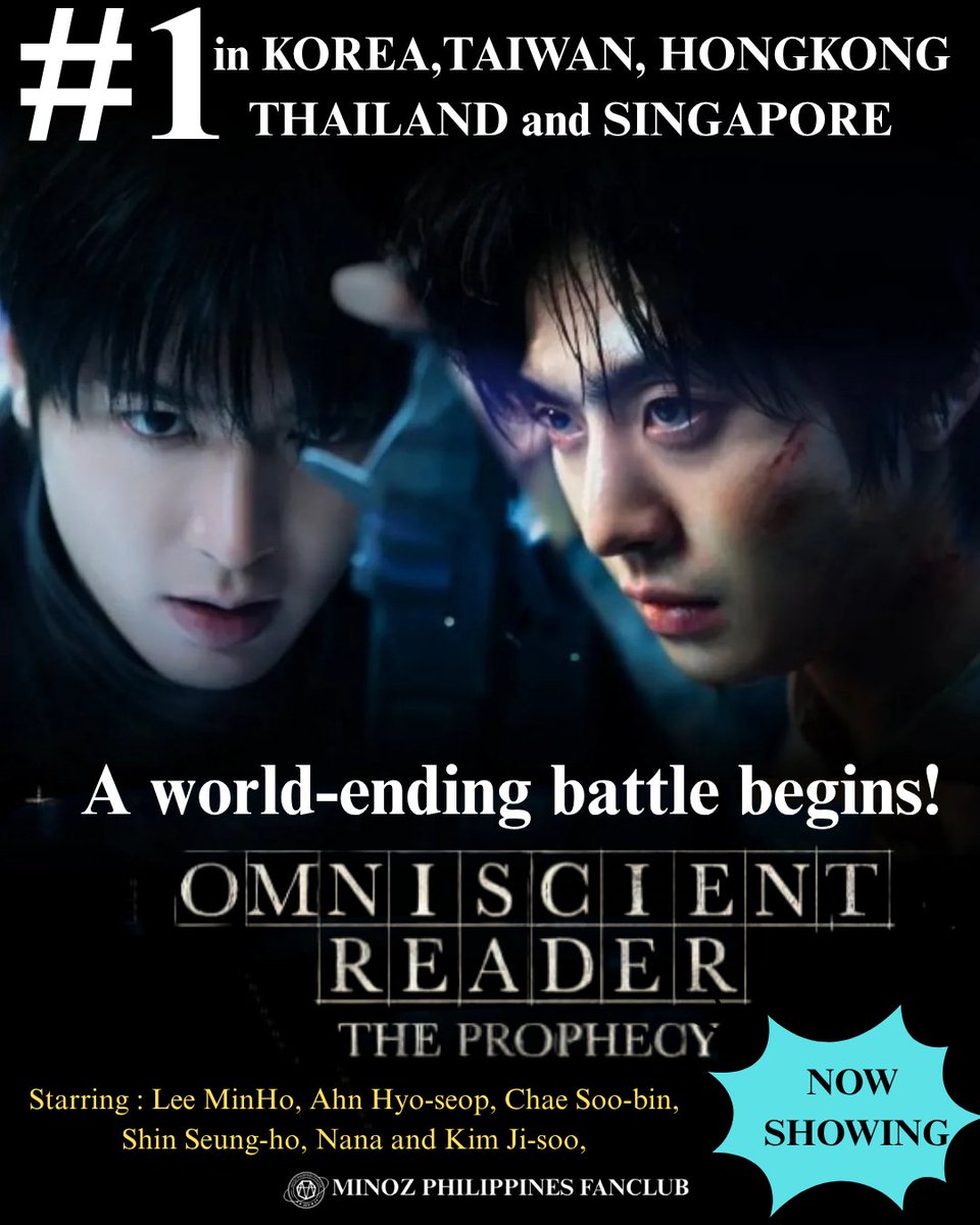 phminozofc's tweet photo. A world-ending battle begins!

Omniscient Reader-The Prophecy is now showing in PHILIPPINE CINEMAS nationwide 😍

Grab your tickets now and experience Korea’s No.1 blockbuster to witness the twist of fate on the big screen.

#LeeMinho #YooJoonghyuk #OmniscientReaderTheProphecy https://t.co/Lxq0bjzlT1
