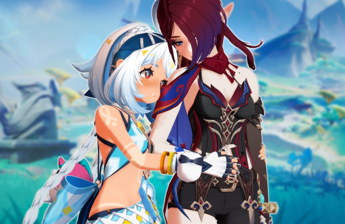 these cuties 🫠
#GenshinImpact #Chasca #Mualani #chaslani