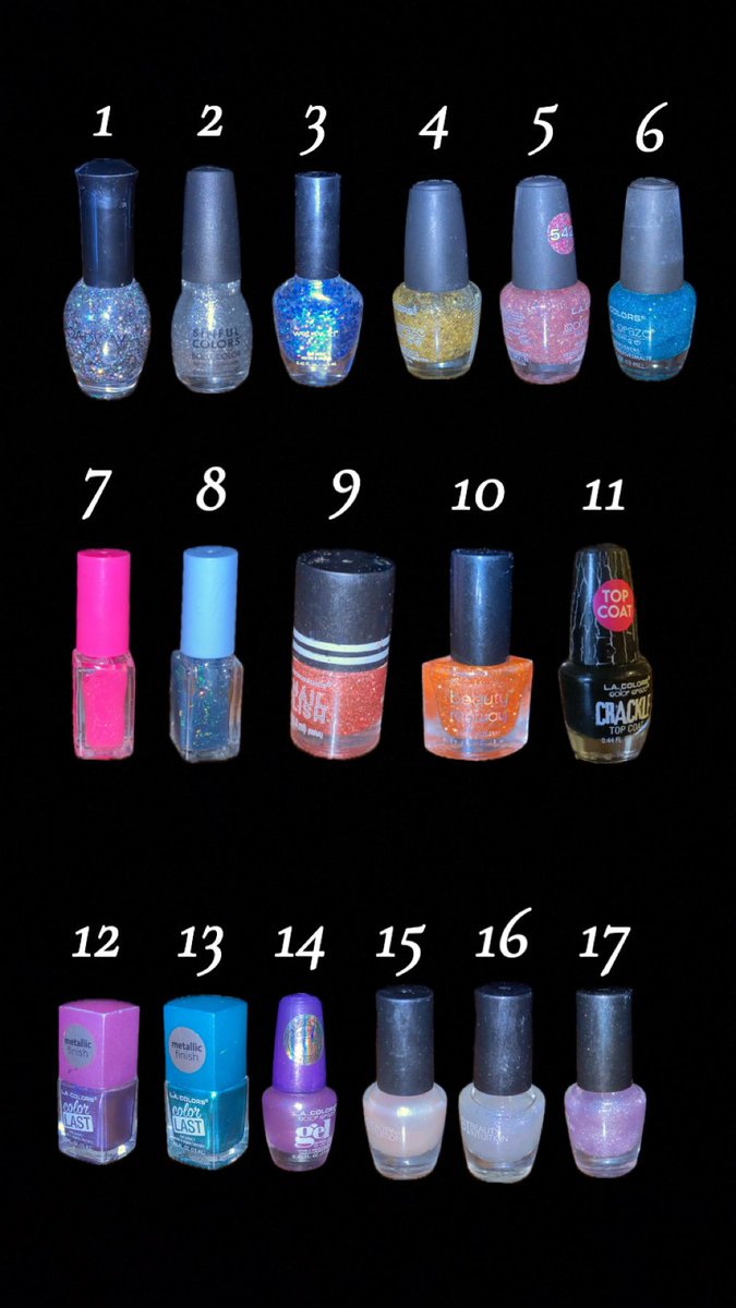 I just finished my Nail Polish Menu 💅
Letter for base, Number for topcoat.

$10 — Base color only (Letter)
$20 — Custom combo (Letter + Number)

Choose wisely, loser.