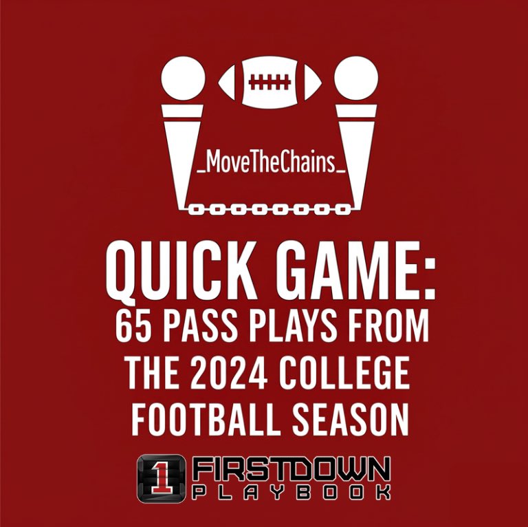 OUT NOW - Quick Game: 65 Pass Plays from the 2024 College Football Season

✅ Plays from All 12 CFB Playoff Teams
✅ Play Analysis, QB Reads, WR Tech etc.
✅ Defensive Coverages for 25 Diagrams
✅ YT Links for 64/65 Plays

Link Below ⬇️ 🔗