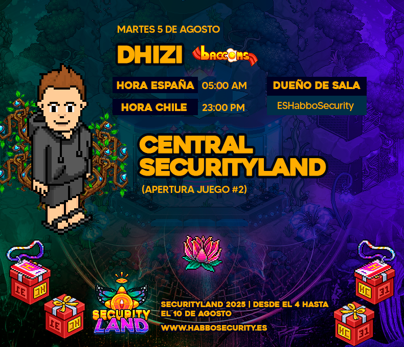ESHabboSecurity's tweet photo. 🎧 ¡La #SecurityLand2025 está que arde y esto no para! 🔥🌪️ El escenario recibe ahora a DJ Dhizi de la fansite brasileña @BacconsBR, listo para encender la noche con un set brutal que no vas a olvidar. 🇧🇷💿

✨ Súbele al volumen, ponte cómodo y disfruta en vivo esta experiencia única. ¡La magia sigue y tú no puedes faltar! 💜 

▶️ Ya puedes sintonizar 👉 https://t.co/QjT1iw2f2W @ESHabbo