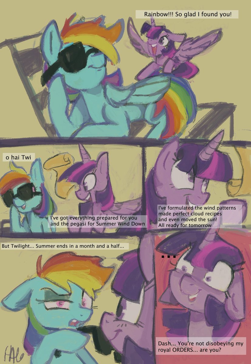 haylowed's tweet image. silly quick comic... I live in the desert and I&apos;m DONE with the summer... #mylittlepony #g4 #mlpfim #TwilightSparkle #RainbowDash #fanart
