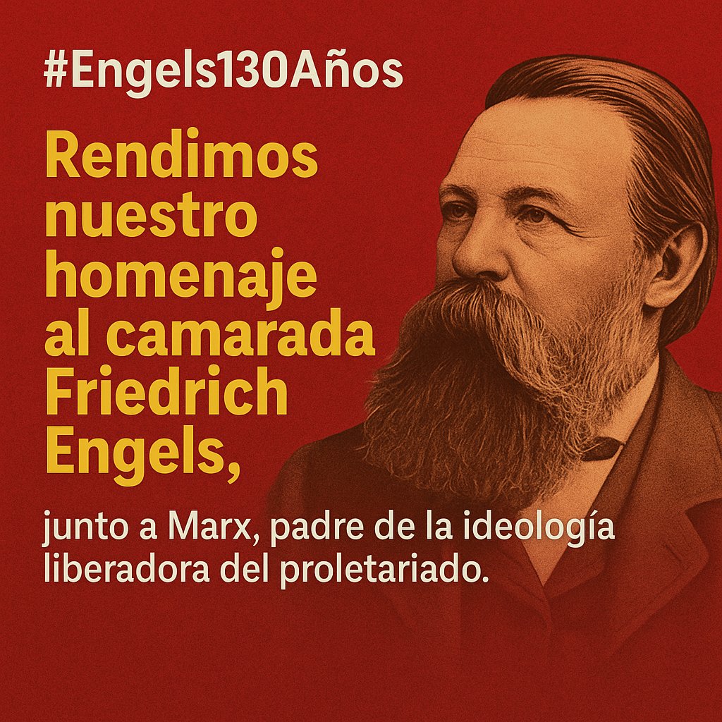#EngelsVive || Nuestros Partidos se unen para honrar el legado de nuestro camarada Friedrich Engels.

<a href="/comunistamexico/">Partido Comunista de México *☭</a> <a href="/PCV_Venezuela/">Partido Comunista de Venezuela ☭</a> <a href="/PCE_Oficial/">Partido Comunista del Ecuador</a>