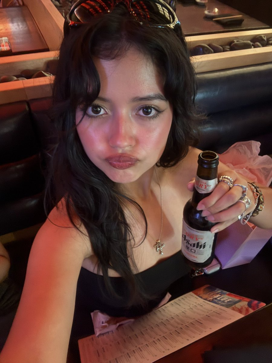 girl and her favorite beer