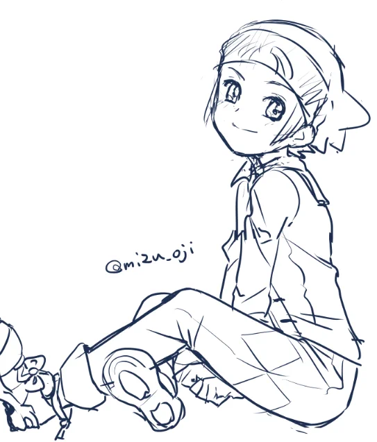 (落書き)ゆ～きくん、制服なら脱帽の方が多分似合うんだろうけど、主人公っぽい個性がちょっと薄まってしまう…かもしれない。 