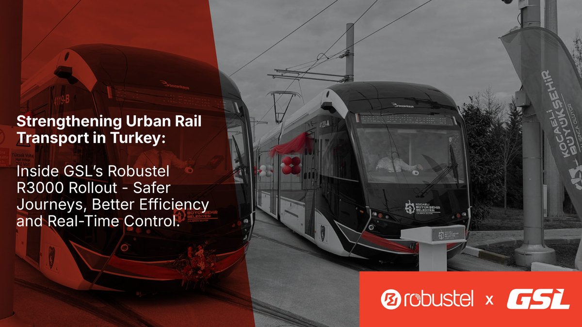 Robustel (@robustel) on Twitter photo Is lack of remote access slowing your city’s public transport?
Kocaeli’s tram fleet got real-time CCTV, diagnostics & stability with Robustel + <a href="/GSLMuhendislik/">GSL Mühendislik</a>’s rugged 4G solution
Case study:
🔗 zurl.co/VRmzF
#UrbanMobility #LightRail #SmartTransit #PublicTransport Is lack of remote access slowing your city’s public transport?
Kocaeli’s tram fleet got real-time CCTV, diagnostics & stability with Robustel + <a href="/GSLMuhendislik/">GSL Mühendislik</a>’s rugged 4G solution
Case study:
🔗 zurl.co/VRmzF
#UrbanMobility #LightRail #SmartTransit #PublicTransport