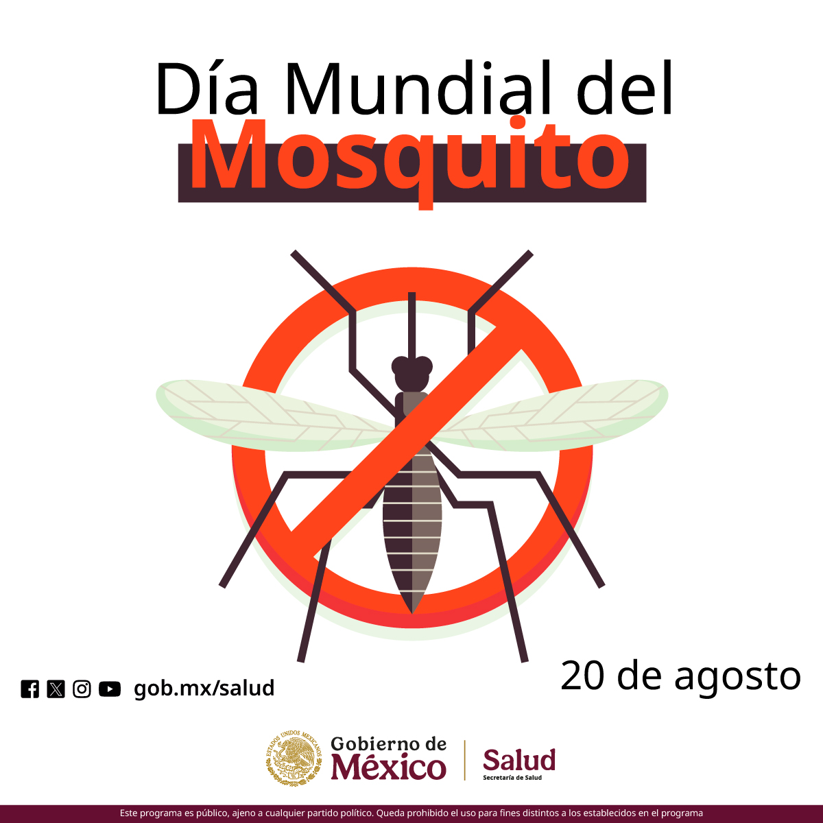 DGEMexico's tweet photo. #20deAgosto I Día Mundial del Mosquito

Hoy se conmemora el descubrimiento de que los mosquitos hembra transmiten la malaria a los humanos. 

Este día sirve para concienciar sobre la importancia de prevenir las enfermedades transmitidas por mosquitos y controlar sus poblaciones. https://t.co/qwtY3a5PnT