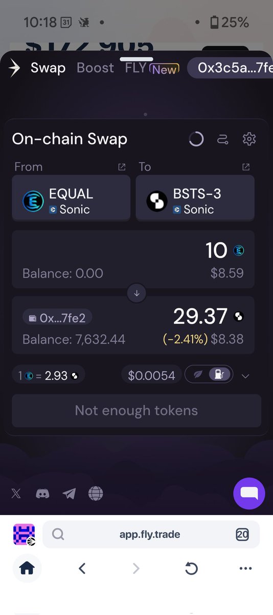 Ceazor.eth mak'n 🥪s 🦇🔊🍚⛓ (@ceazor7) on Twitter photo My current go to app for swapping is <a href="/flytrade_/">Fly (prev. Magpie Protocol)</a>
There's a defi adage that you should "always be selling."
And I live by this adage as well. Just not completely.
Every week I have rewards to claim from various protocols such as <a href="/Equalizer0x/">Equalizer 💥</a> on <a href="/SonicLabs/">Sonic Labs</a> . Most of the time I My current go to app for swapping is <a href="/flytrade_/">Fly (prev. Magpie Protocol)</a>
There's a defi adage that you should "always be selling."
And I live by this adage as well. Just not completely.
Every week I have rewards to claim from various protocols such as <a href="/Equalizer0x/">Equalizer 💥</a> on <a href="/SonicLabs/">Sonic Labs</a> . Most of the time I