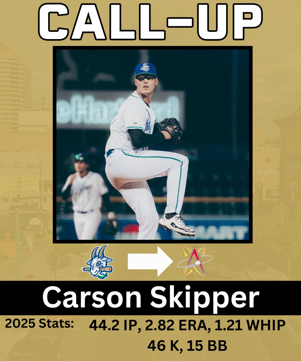 Carson Skipper had been promoted to Triple-A Albuquerque! #Rockies #GoTopes