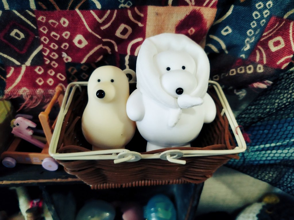 空想アパートメント カネヒラ たまもの ソフビ フィギュア　2体セット 空想アパートメント ／ 豆粒・たまもの ソフビセット - メルカリ