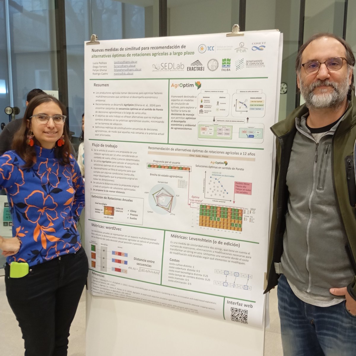 Laboratorio de Simulación de Eventos Discretos (@sedlab_icc) on Twitter photo Lupi Pedraza en en la <a href="/ECIDCUBA/">ECI</a>
"Nuevas medidas de similitud para recomendación de alternativas óptimas de rotaciones agrícolas a largo plazo"
#ECI202538 Escuela de Ciencias Informáticas
<a href="/SEDLab_ICC/">Laboratorio de Simulación de Eventos Discretos</a> <a href="/ComputacionUBA/">Computación, Exactas - UBA</a> <a href="/icc_uba_conicet/">ICC</a> Lupi Pedraza en en la <a href="/ECIDCUBA/">ECI</a>
"Nuevas medidas de similitud para recomendación de alternativas óptimas de rotaciones agrícolas a largo plazo"
#ECI202538 Escuela de Ciencias Informáticas
<a href="/SEDLab_ICC/">Laboratorio de Simulación de Eventos Discretos</a> <a href="/ComputacionUBA/">Computación, Exactas - UBA</a> <a href="/icc_uba_conicet/">ICC</a>