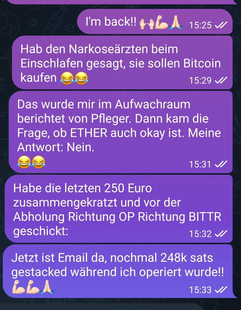 OP vor der OP 😅 Bitcoin kaufen mit @GetBittr WÄHREND der OP 😎  Schlüsselbein OP überstanden 💪🏻