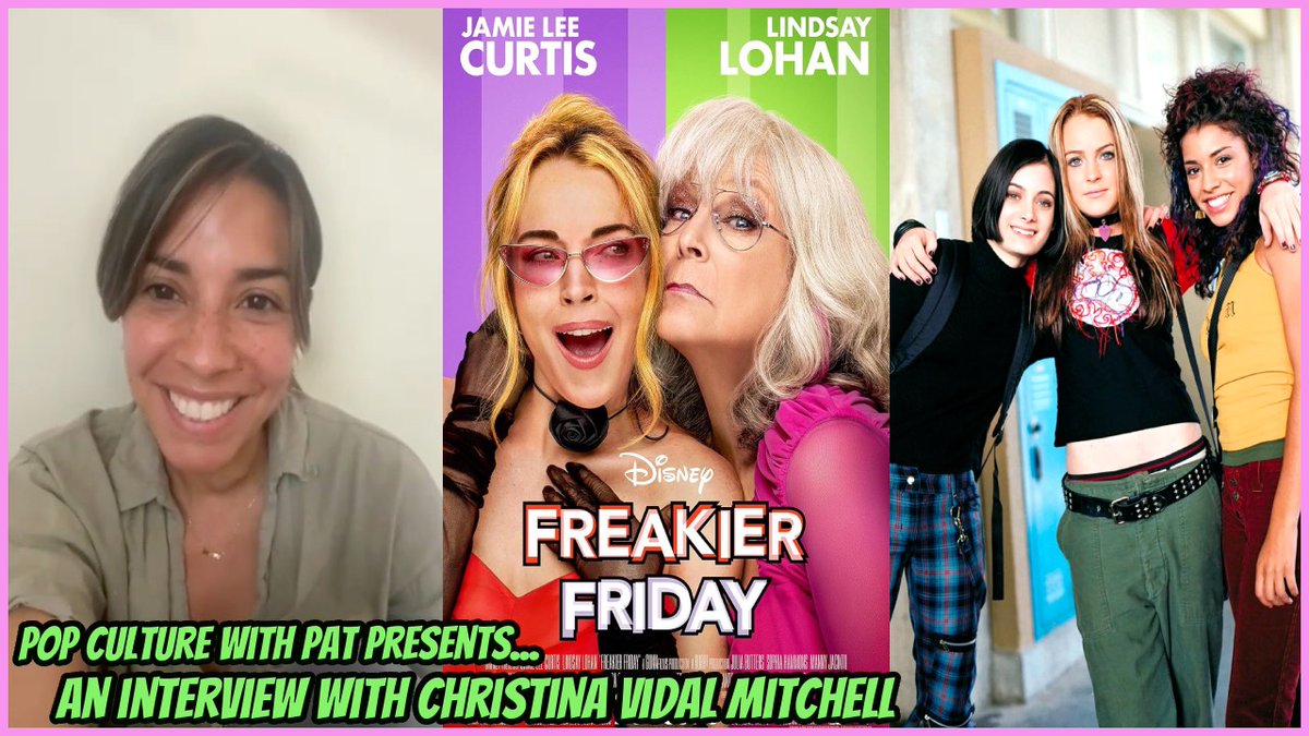 PEllingson77's tweet image. Are you guys ready for #FreakierFriday ? Had the chance to chat with Christina Vidal Mitchell about returning as Maddie, #PinkSlip s reunion, working with #LindsayLohan #JamieLeeCurtis and more! Link below 

youtu.be/cOgobLBwGxk