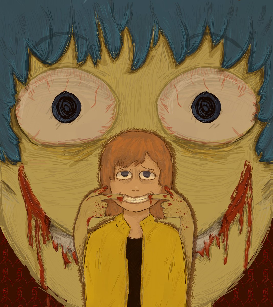 I hated drawing this and almost gave up on it like 5 times eeek #OutsideIn #Outsidein2 #insideout #Joy #Joypleasepegmehaha #Riley