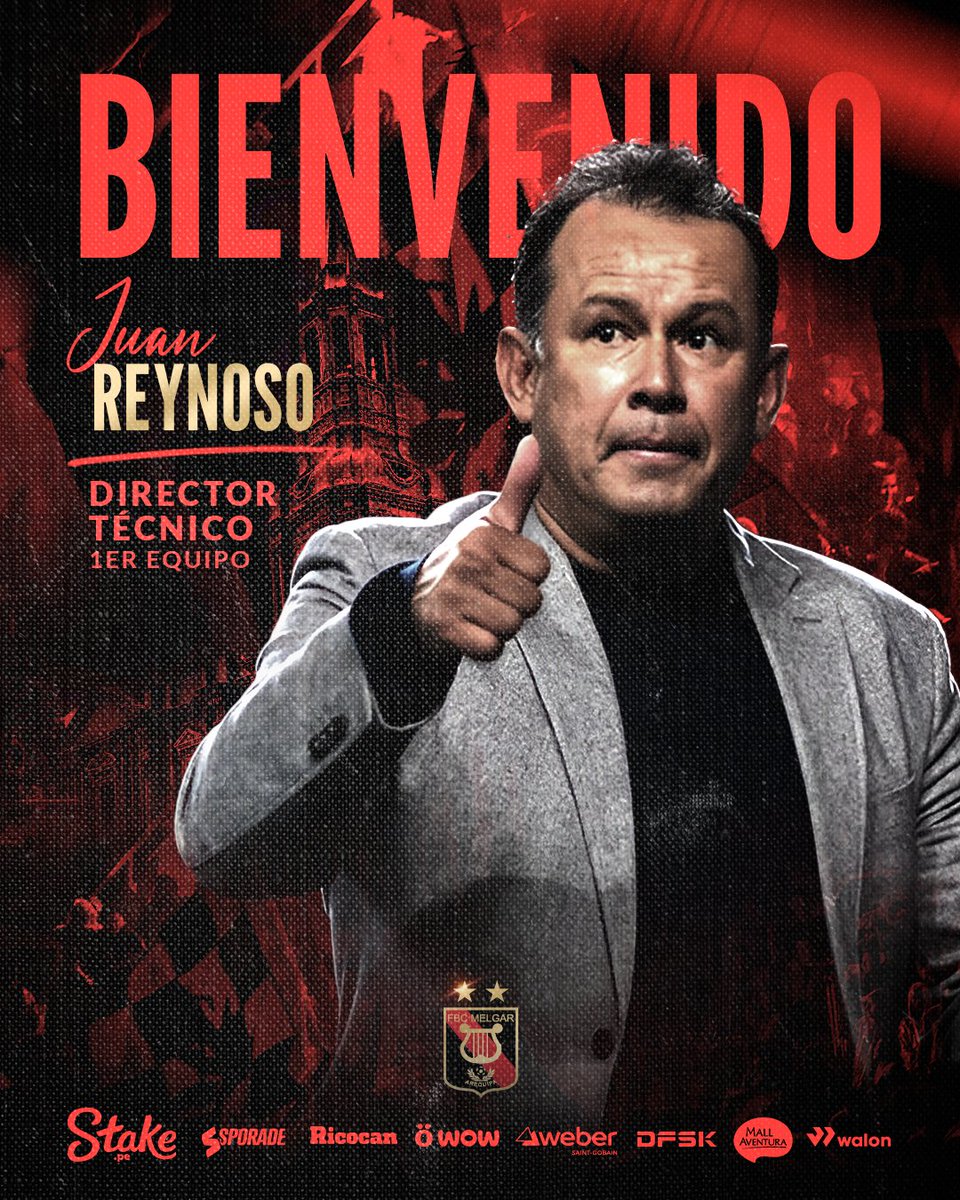 FichajesPeru1's tweet photo. Juan Reynoso es nuevo director técnico de @MelgarOficial.

#Fichajes #Liga1 https://t.co/WBHrnolEtC