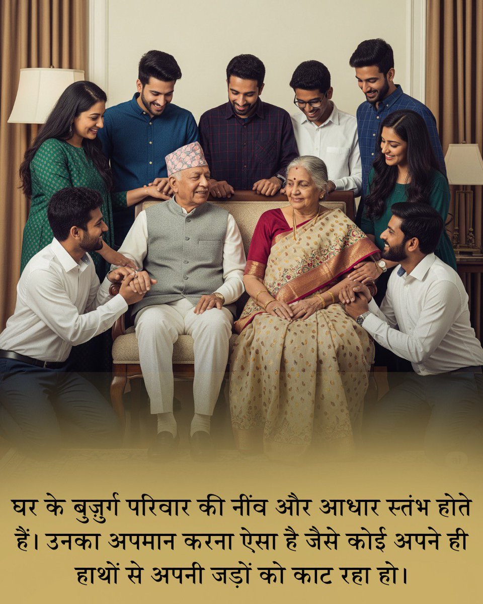 Family Values
Sant Shri Asharamji Bapu -
वृद्धाश्रम कभी नहीं बनेंगे अगर हम सभी संकल्प लिए कि #JointFamily जो हमारे भारत की नींव है उसी में रहकर अपने परिवार का पालन पोषण करेंगे।