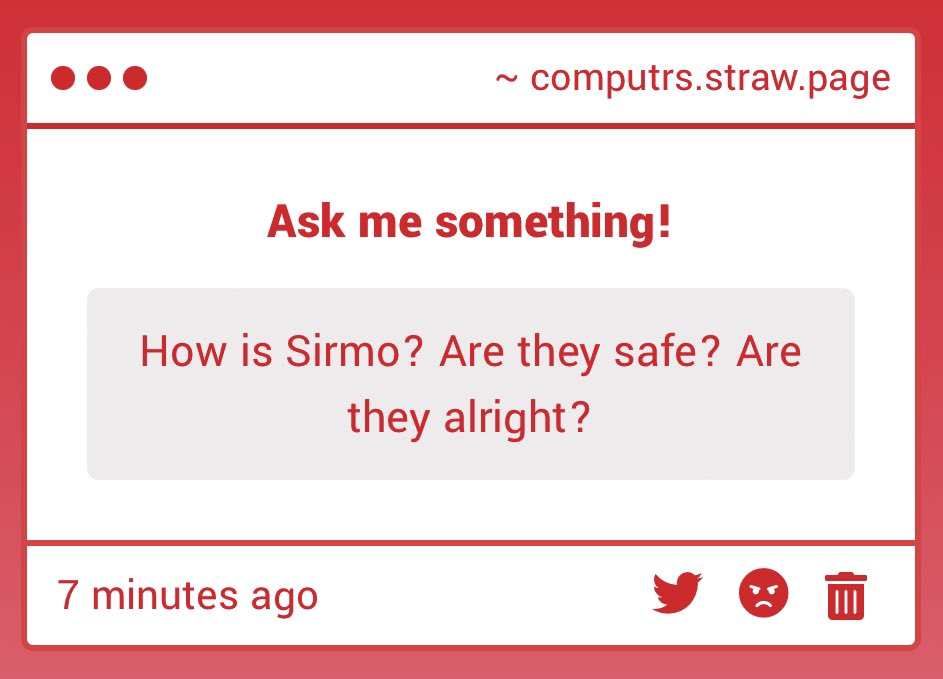 📺 -  i dont mean to cause any concern but theyre yet to be found. but im sure theyre safe